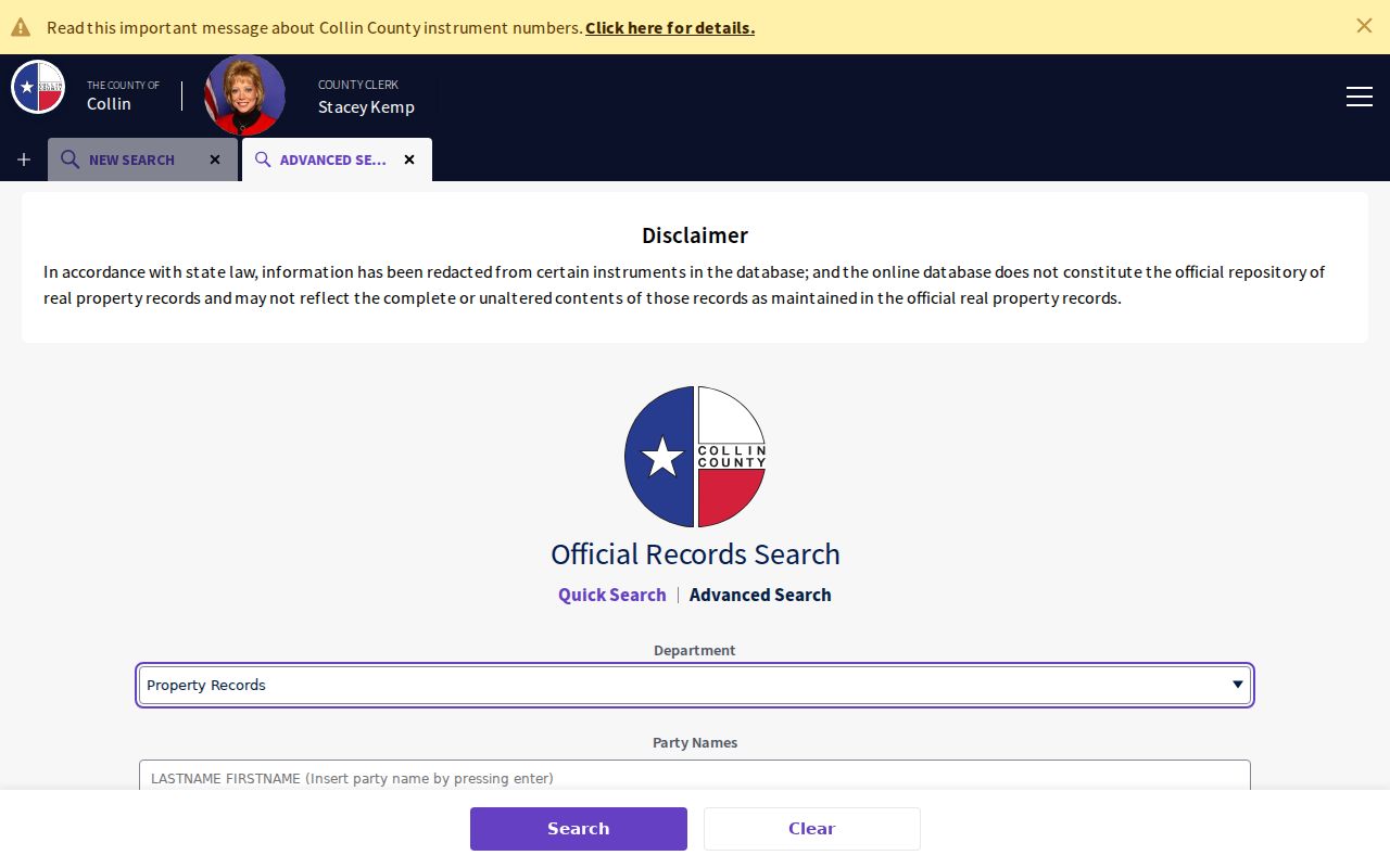 Prosper previous residents Collin advanced deed search