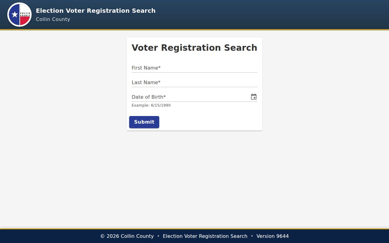 Prosper residents directory Collin voter lookup form