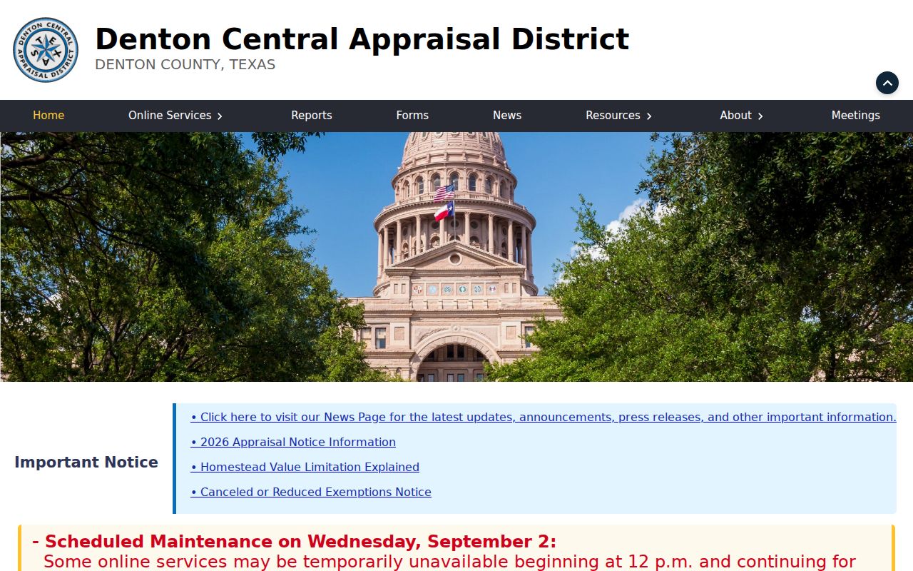 Prosper street directory Denton CAD property search